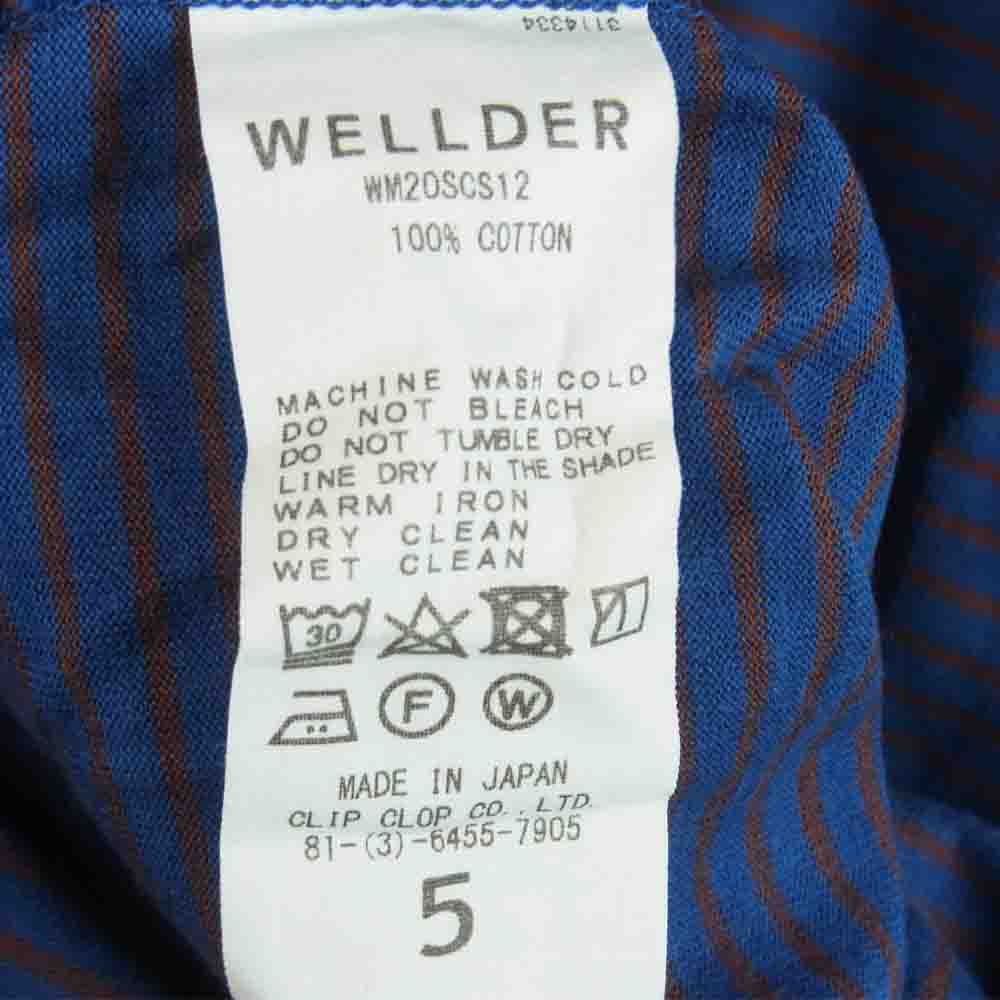 ウェルダー 20SS WM20SCS12 Wide Fit T-Shirts ワイドフィット ボーダー 半袖 Tシャツ ネイビー系 レッド系 5【中古】