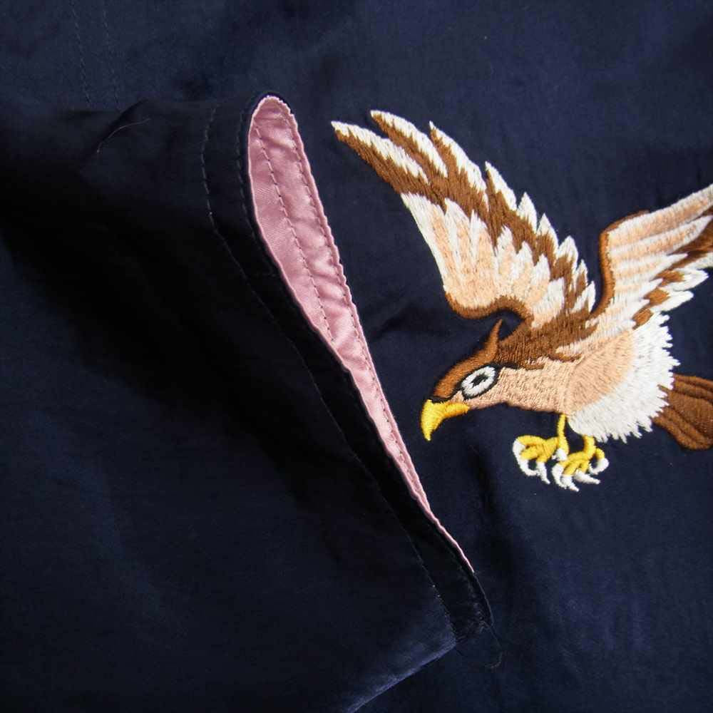 リベレイダース 21ss SOUVENIR JACKET RADIO LIBERAIDERS 刺繍 リバーシブル スーベニア ジャケット ネイビー系 XL【美品】【中古】