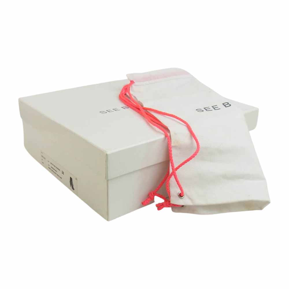 SEE BY CHLOE シーバイクロエ SB17017 ニット切替 ショートブーツ ブラック系 38【中古】