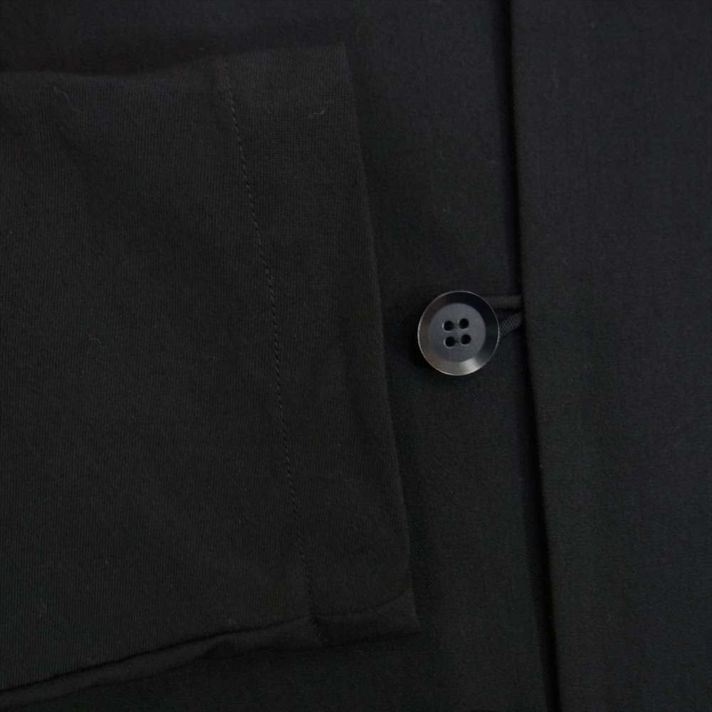 Yohji Yamamoto ヨウジヤマモト +NOIR NO-J05-100 プリュスノアール ウールギャバ ループホール ロング ジャケット ブラック系 1【中古】