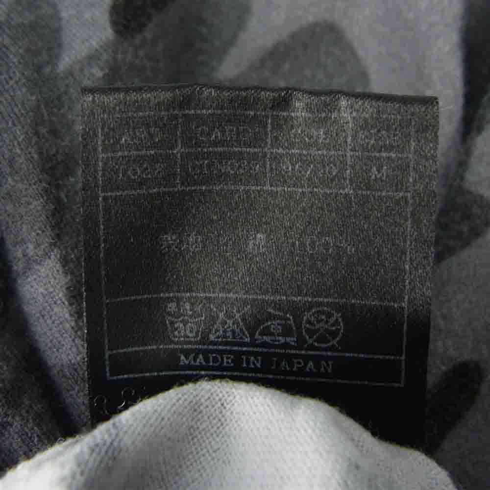 AKM エイケイエム 16SS T028-CTN039 CAMO BORDER V-NECK S/S 迷彩 ボーダー Vネック 半袖 Tシャツ グレー系 M【中古】
