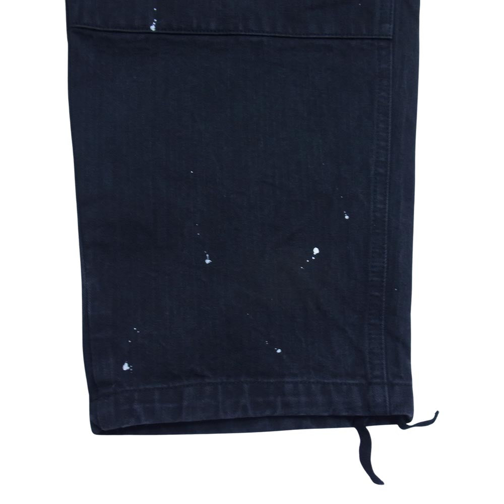 uniform experiment ユニフォームエクスペリメント UE-202006 DRIPPING CARGO PANTS 加工 カーゴパンツ ブラック系 4【中古】