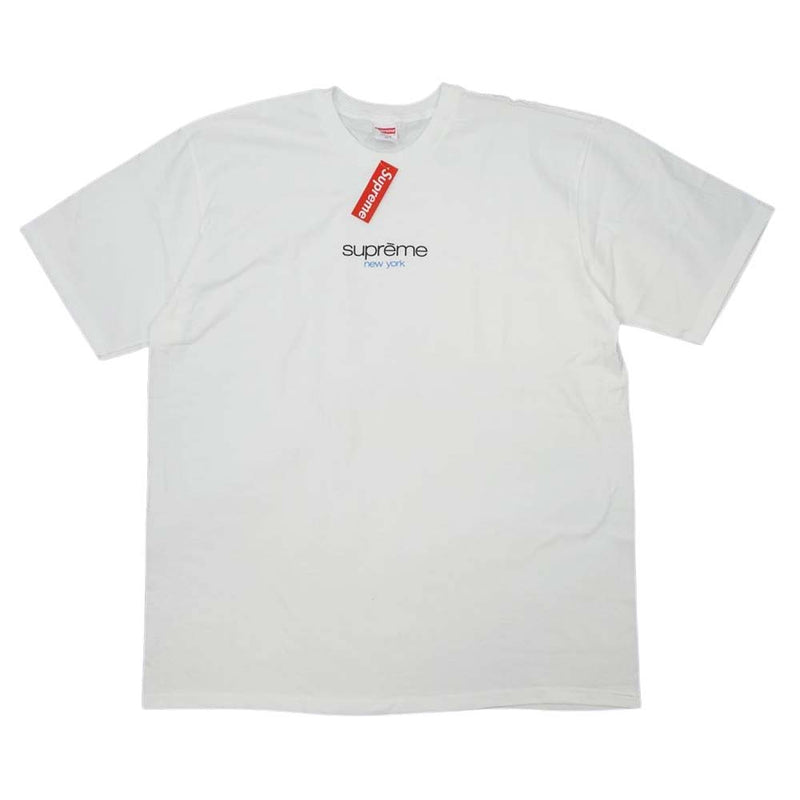 Supreme シュプリーム Tシャツ サイズ:XL 22SS クラシックロゴ クルーネック Tシャツ Classic Logo Tee ホワイト 白 トップス カットソー 【メンズ】
