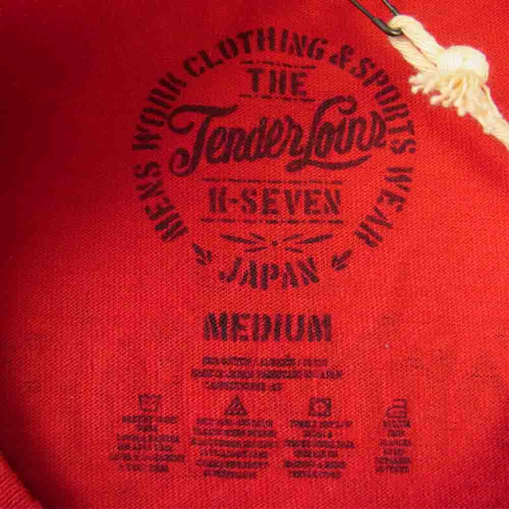 TENDERLOIN テンダーロイン 16SS T-TEE THE TENDERLOINS S/S 本店限定 クルーネック ロゴ プリント 半袖 Tシャツ レッド系 M【中古】