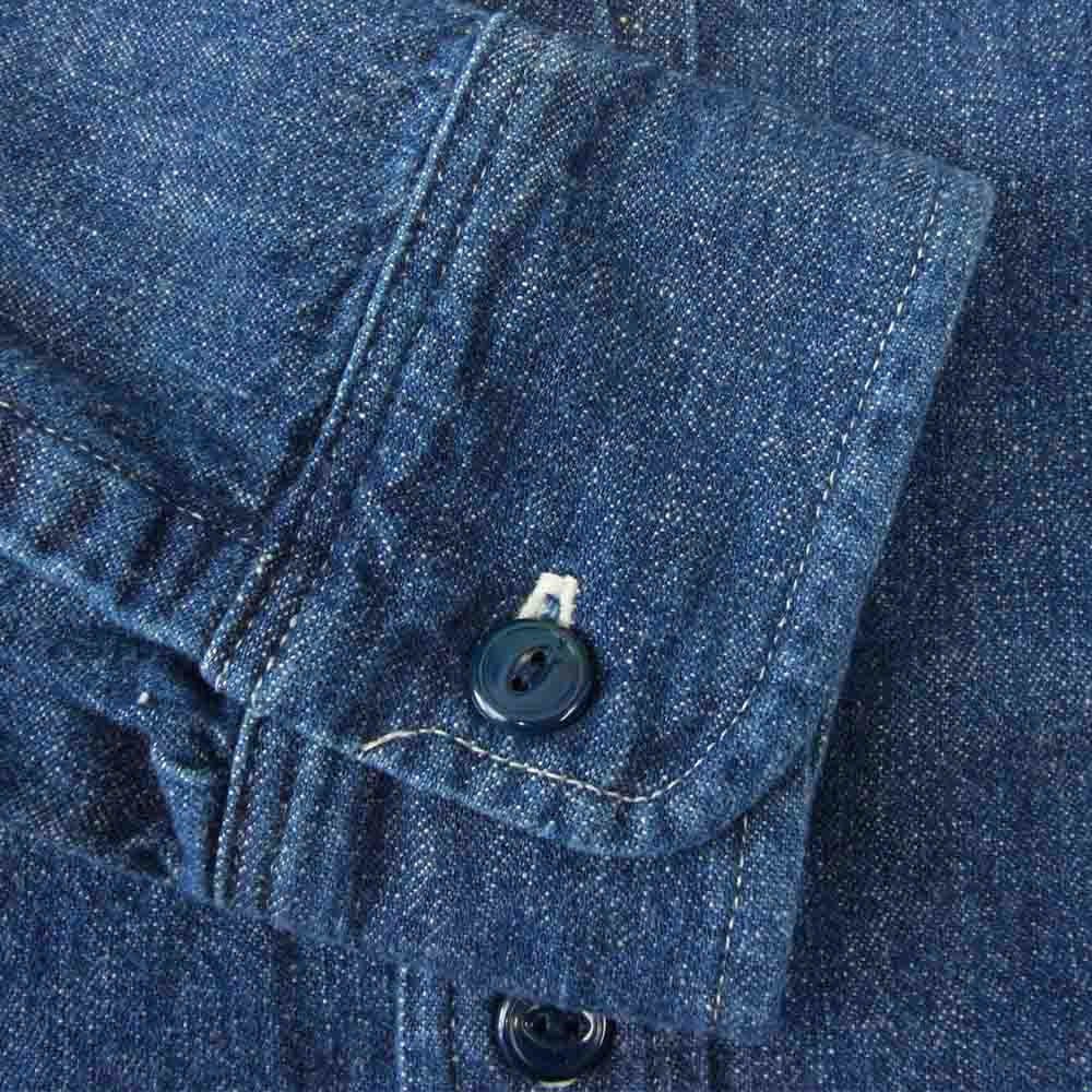 TENDERLOIN テンダーロイン T-DENIM WORK SHT デニム ワーク 長袖 シャツ インディゴブルー系 S【中古】