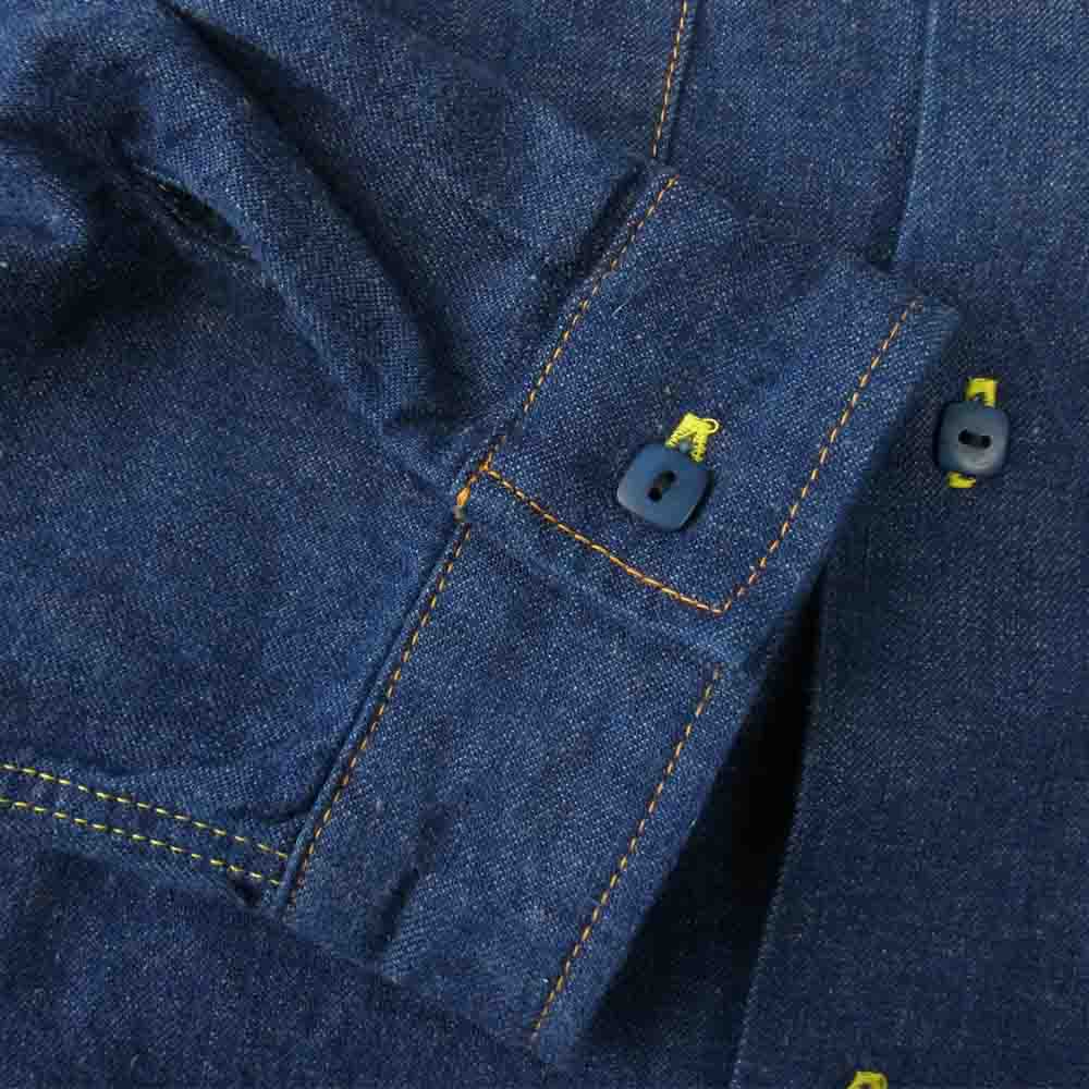 TENDERLOIN テンダーロイン t-stand sht denim one wash スタンドカラー デニム シャツ インディゴブルー系 M【新古品】【未使用】【中古】