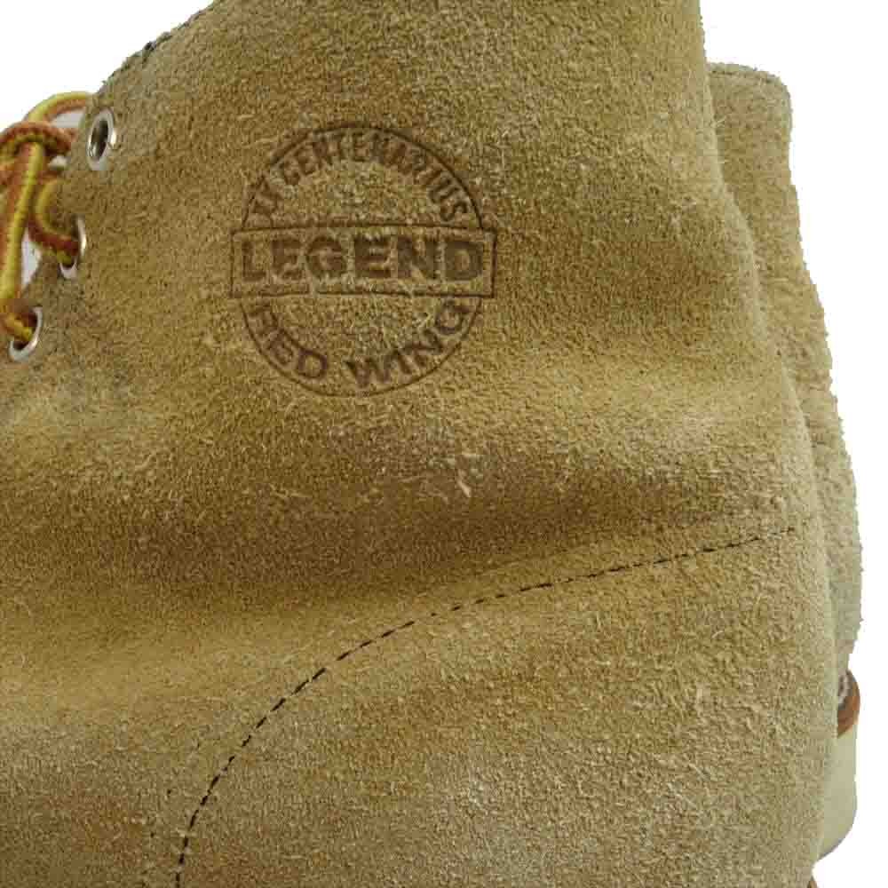 RED WING レッドウィング 8167 6INCH CLASSIC ROUND TOE クラシック ラウンドトゥ スエード ブーツ 羽根タグ ベージュ系 US7.5E【中古】