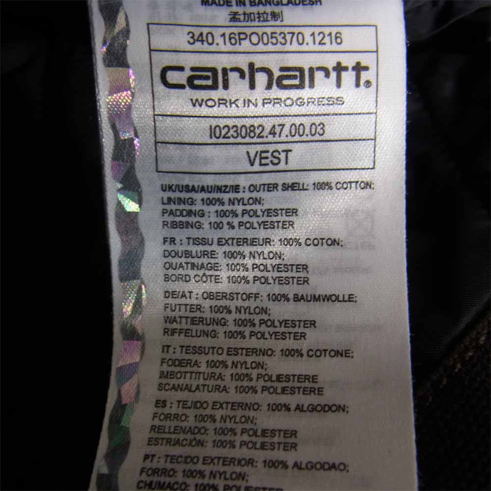 Carhartt カーハート 3M シンサレート ベスト ダック ベスト ブラウン系 M【中古】