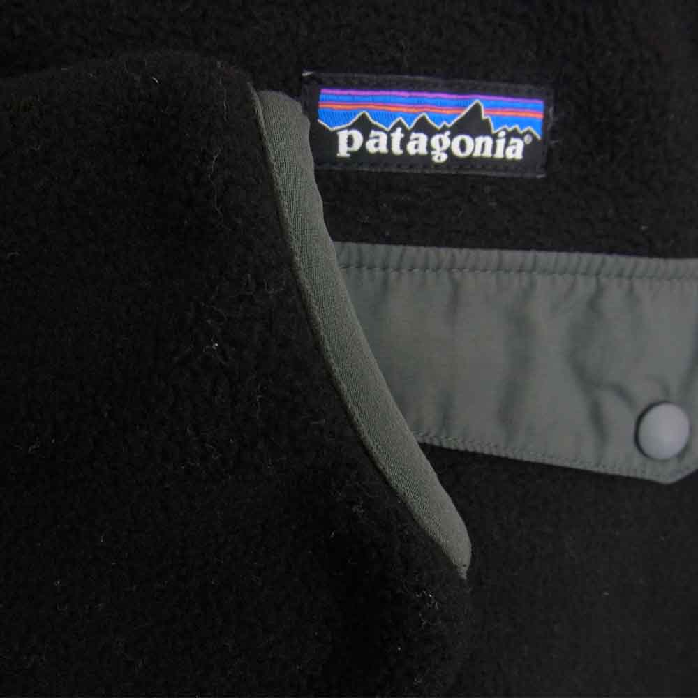 patagonia パタゴニア 20AW 25580 LW SYNCH SNAP-T P/O ライトウェイト シンチラ スナップT プルオーバー フリースジャケット ブラック ブラック系 M【中古】