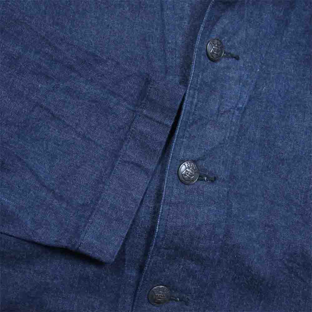 Buzz Rickson's バズリクソンズ BR12744 NAVY DENIM WORK JACKET カバーオール デニム ワークジャケット インディゴブルー系 38【中古】