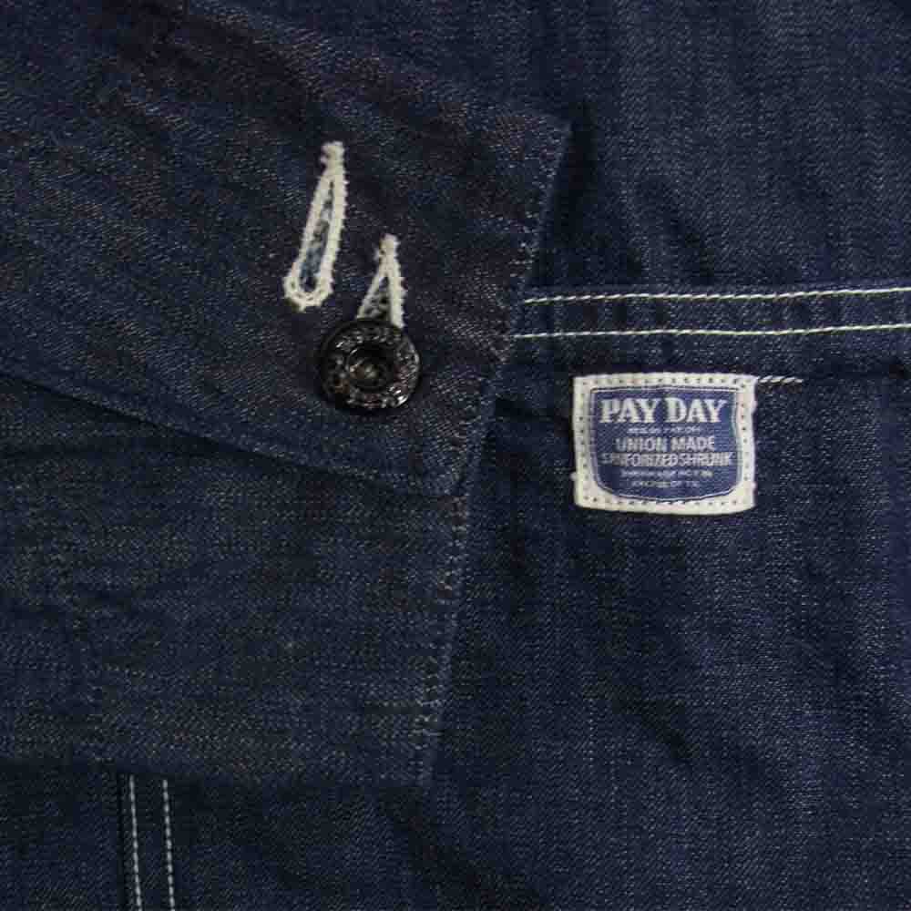 ペイデイ PD-007CA 40'S WW II COVERALL サンプリング 大戦 デニム カバーオール インディゴブルー系 38【新古品】【未使用】【中古】