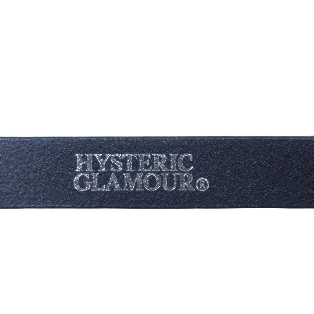 HYSTERIC GLAMOUR ヒステリックグラマー HYSTERIC DESTROY ロゴ プレート スタッズ ナロー ベルト ブラック系【中古】