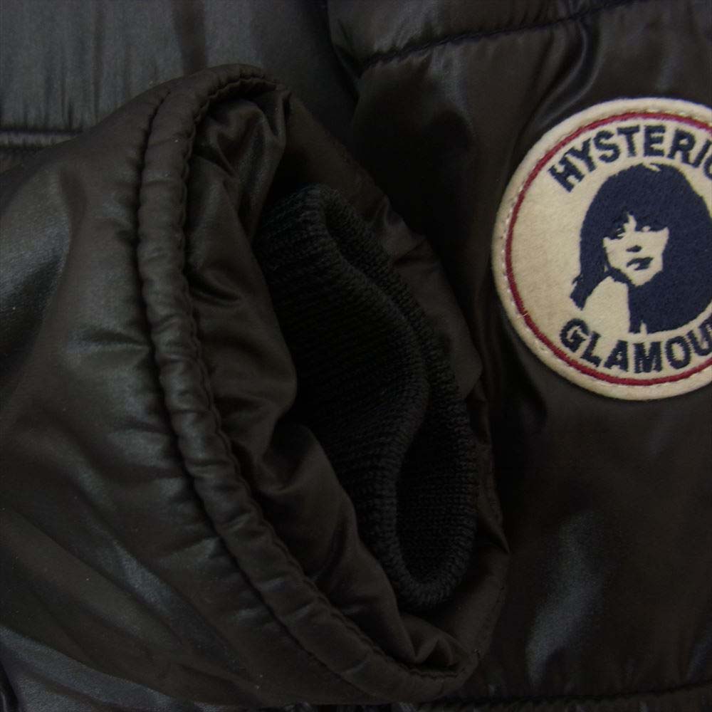 HYSTERIC GLAMOUR ヒステリックグラマー 2AB-8570 ガールワッペン PRIMALOFT プリマロフト 中綿 ジャケット レディース ブラック系 FREE【中古】
