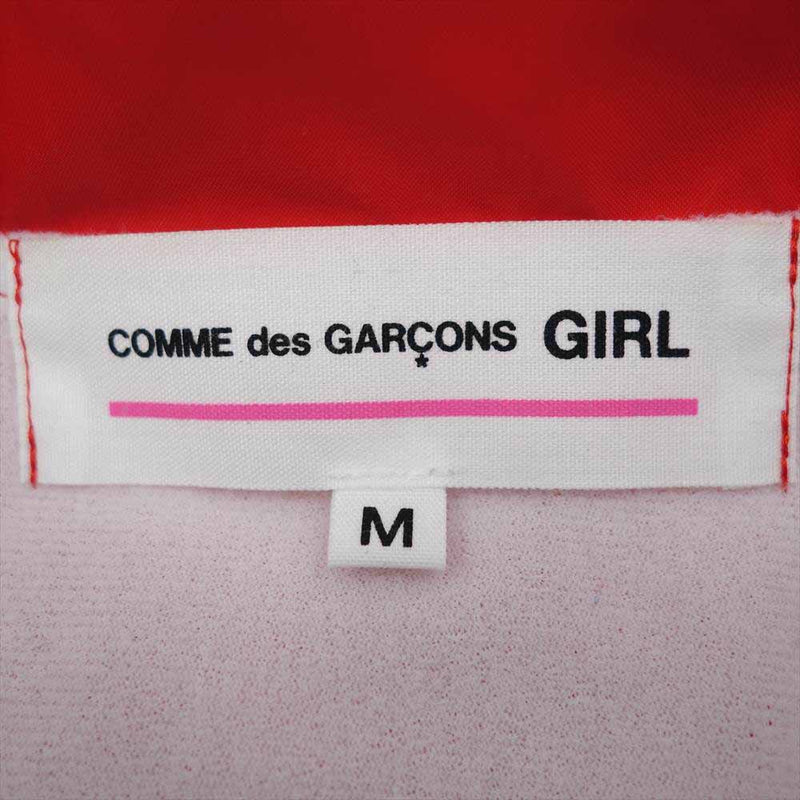 COMME des GARCONS コムデギャルソン GIRL NY-J501 AD2019 ガール バックロゴプリント コーチジャケット  レッド系 M【中古】