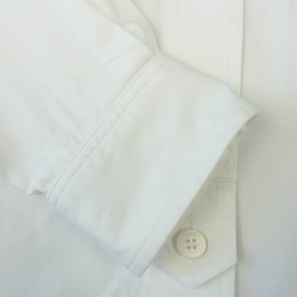 BURBERRY バーバリー 8038143 LONDON ENGLAND バーバリージャパンタグ ロゴ ペイント加工 オーバーサイズ 長袖 シャツ ホワイト系 UK4【中古】