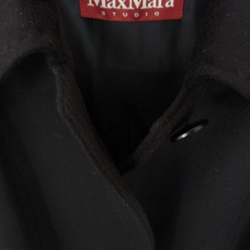 MAX MARA マックスマーラ STUDIO ウール ロング コート ブラック系 38【中古】