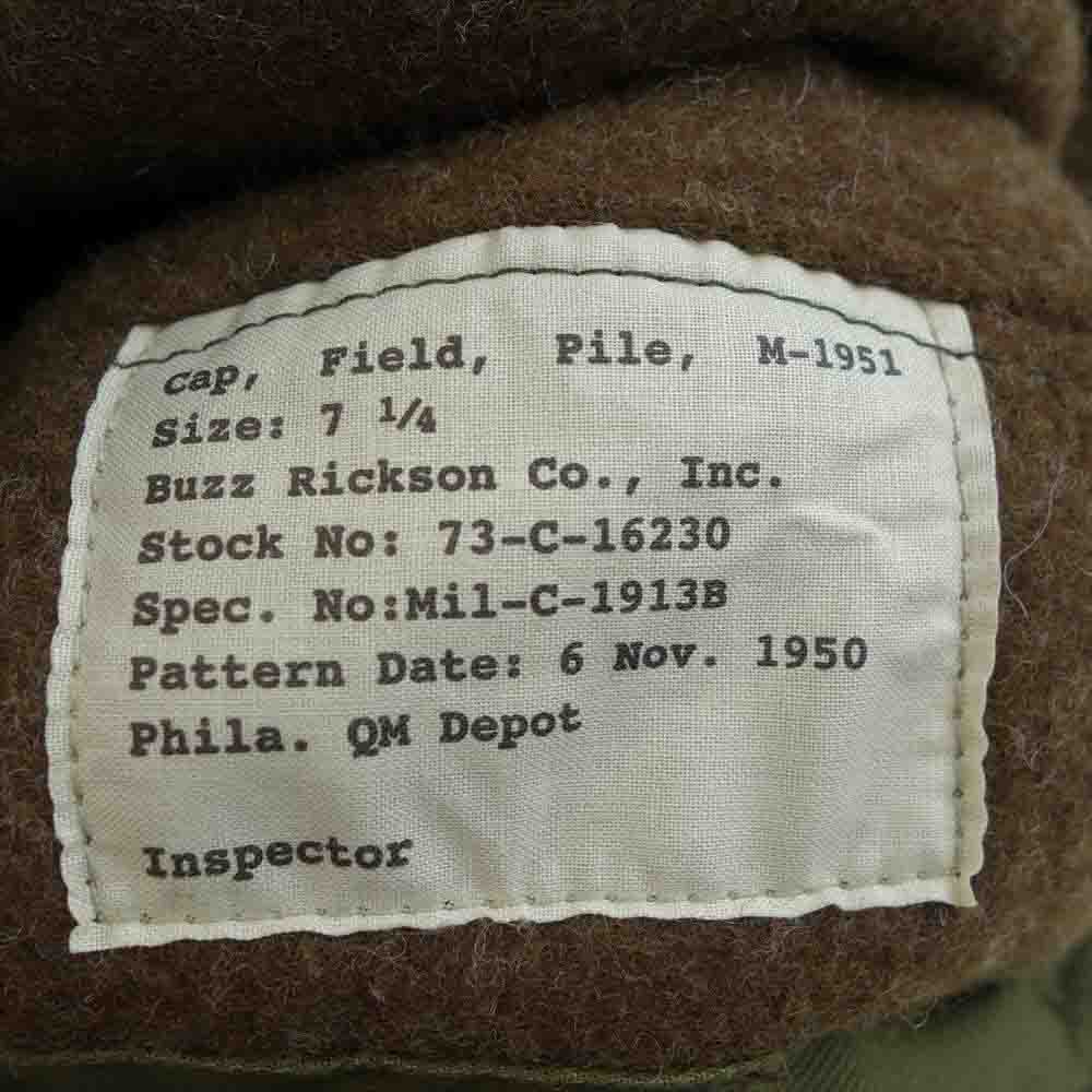 Buzz Rickson's バズリクソンズ BR02538 M-1951 フィールド キャップ モスグリーン系 7 1/4【中古】