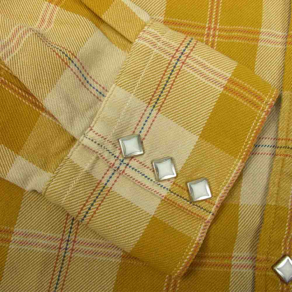 JELADO ジェラード vintage check western shirt チェック ウエスタン シャツ マスタード イエロー系 M【新古品】【未使用】【中古】