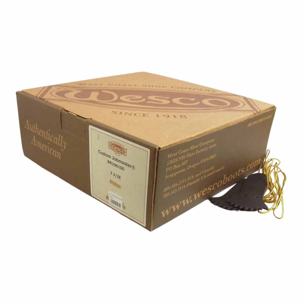 WESCO ウエスコ BR106100 6" CUSTOM JOBMASTER カスタム ジョブマスター ブーツ ブラウン 7 1/2【極上美品】【中古】