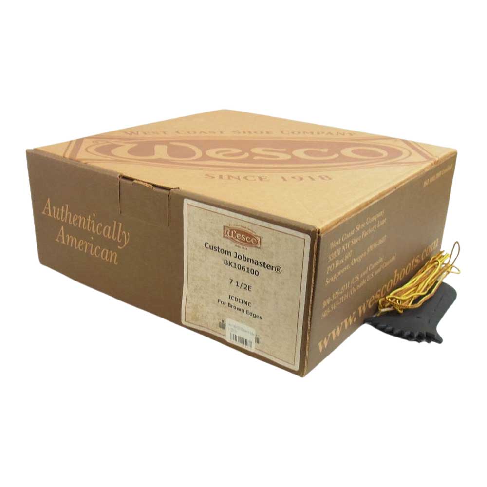 WESCO ウエスコ BK106100 6" CUSTOM JOBMASTER カスタム ジョブマスター ブーツ ブラック ブラック系 7 1/2【極上美品】【中古】