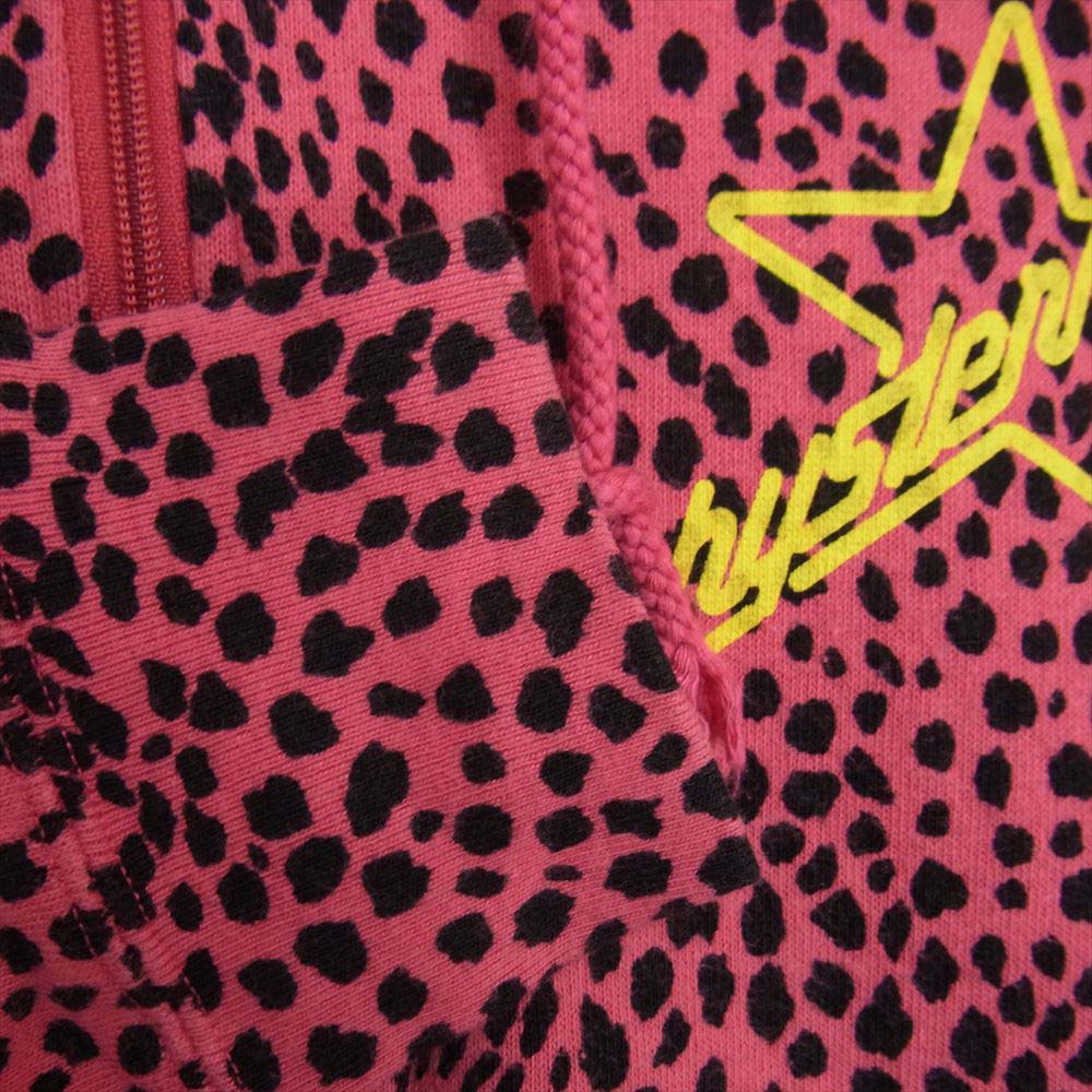 HYSTERIC GLAMOUR ヒステリックグラマー レオパード ジップ パーカー ピンク系 FREE【中古】
