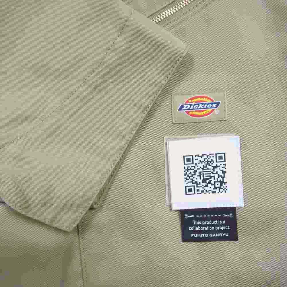 FUMITO GANRYU フミトガンリュウ 22SS FU7-BL-01 Dickies Collaboration ディッキーズ TCツイル ダブル ライダース ジャケット ベージュ系 1【新古品】【未使用】【中古】