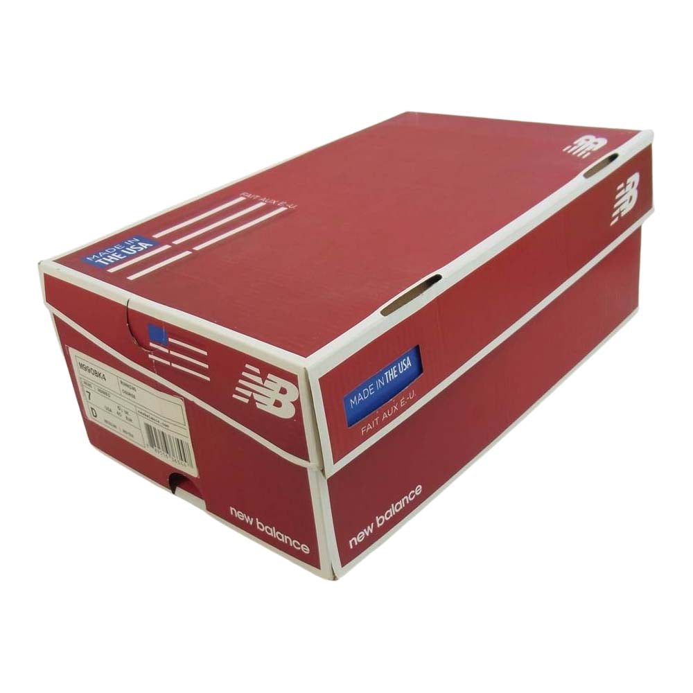 NEW BALANCE ニューバランス M990BK4 USA製 スエード ローカット スニーカー ブラック系 25cm【中古】