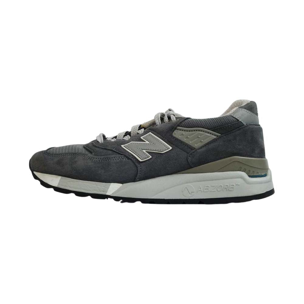 【美品】  New Balance / ニューバランス | M998CH USA製 スエード レザースニーカー | 25 | charcoal | メンズ NEW BALANCE ニューバランス M998CH USA製 スエード ローカット