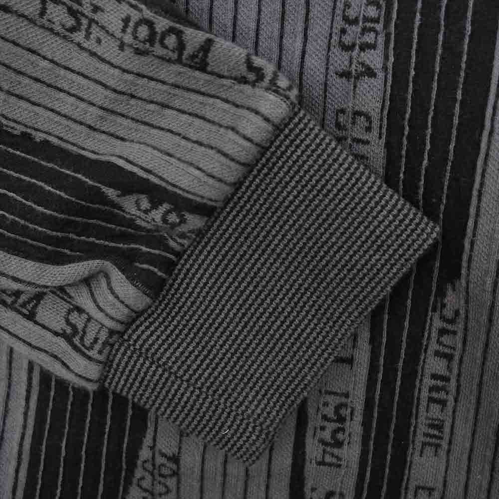 Supreme シュプリーム 20AW Textured Stripe Crewneck テクスチャード ストライプ クルーネック グレー系 L【中古】