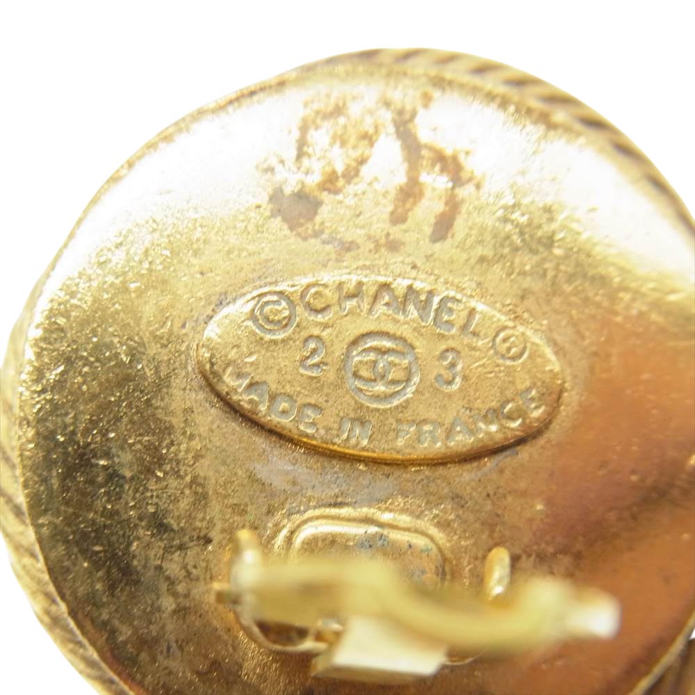 CHANEL シャネル グリーン カラーストーン イヤリング ゴールド系 グリーン系【中古】