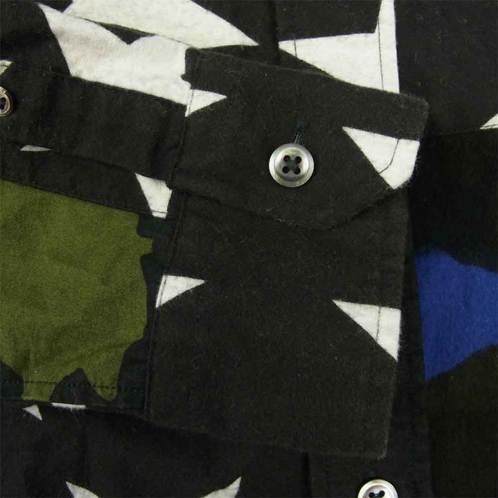 SOPHNET. ソフネット SOPH-156016 MULTI MIX FLANNEL B.D SHIRT マルチ ミックス 再構築 フランネル ボタンダウン シャツ S【中古】