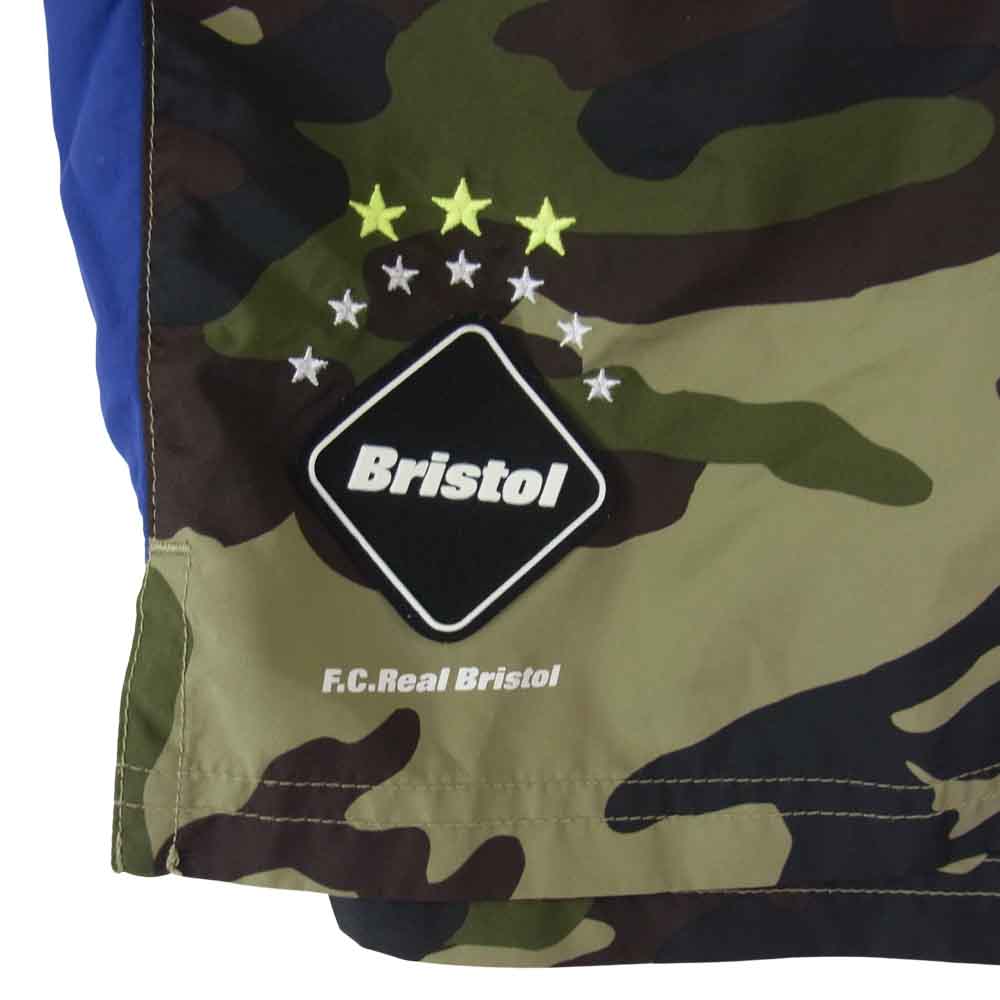 F.C.R.B. エフシーアールビー FCRB-170008 CAMOUFLAGE PRACTICE SHORT カモフラージュ プラクティス ショーツ ハーフ パンツ グリーンカモ×ブルー カーキ系 S【中古】