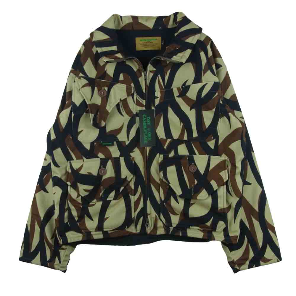 デイワン トライバルカモ フリース ジャケット アメリカ製 ベージュ系