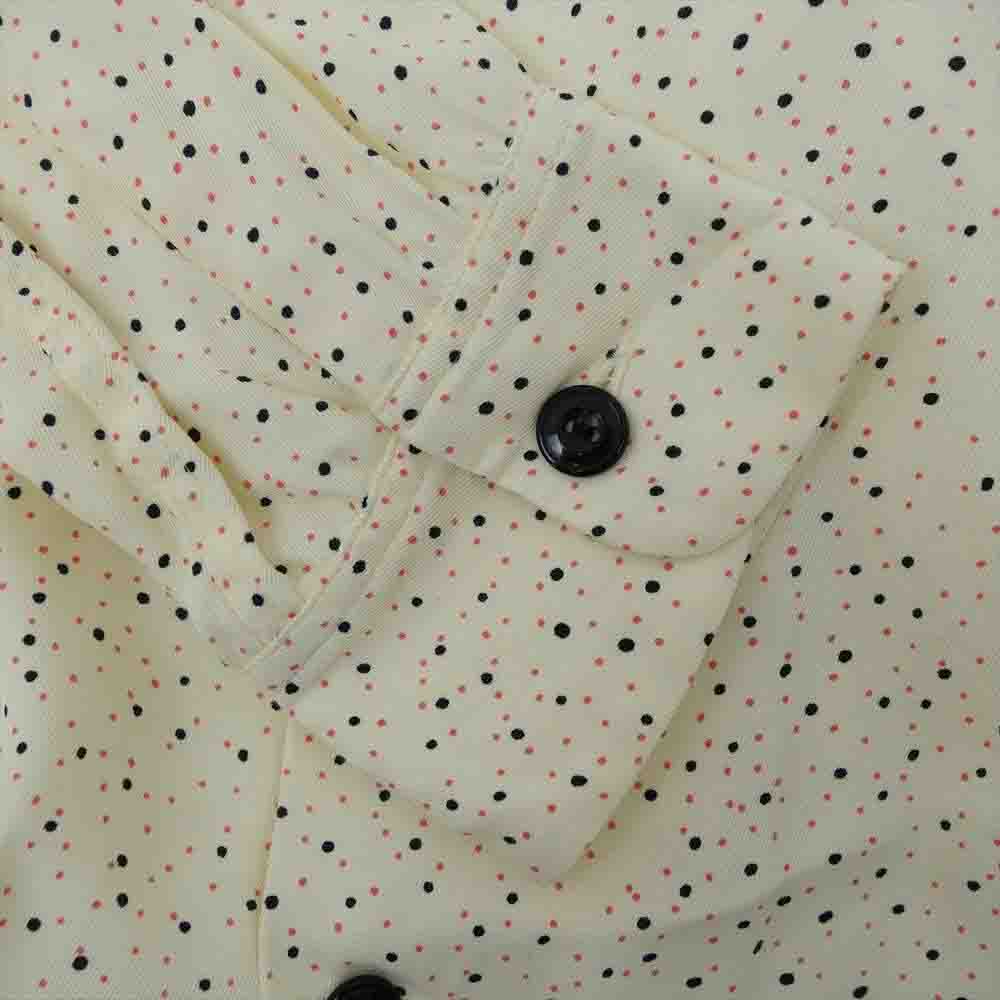 グルービンハイ レーヨン ドット 開襟 オープンカラー 長袖シャツ ベージュ系 M【中古】