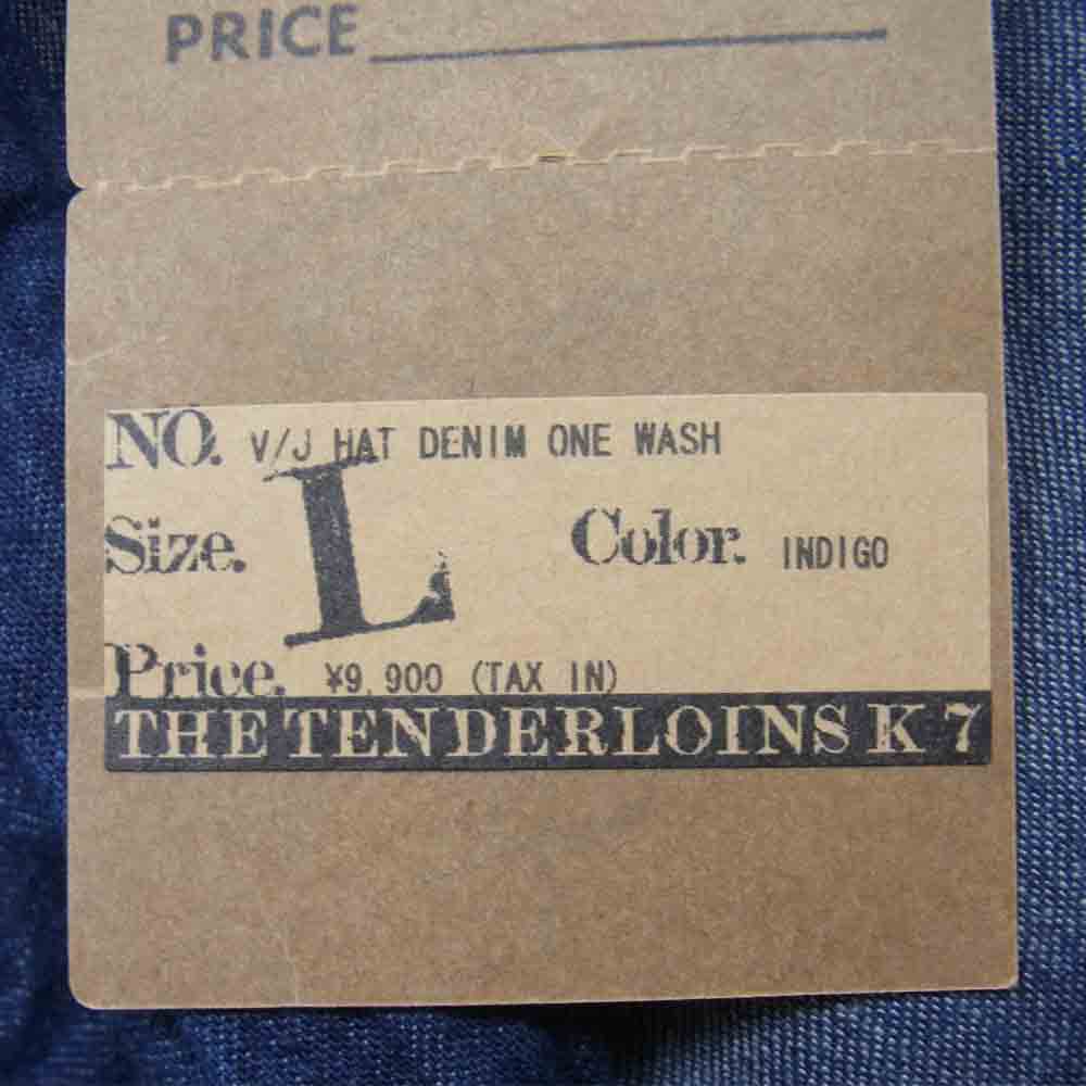 TENDERLOIN テンダーロイン V/J HAT DENIM ONE WASH デニム ベレー帽 インディゴブルー系 L【新古品】【未使用】【中古】