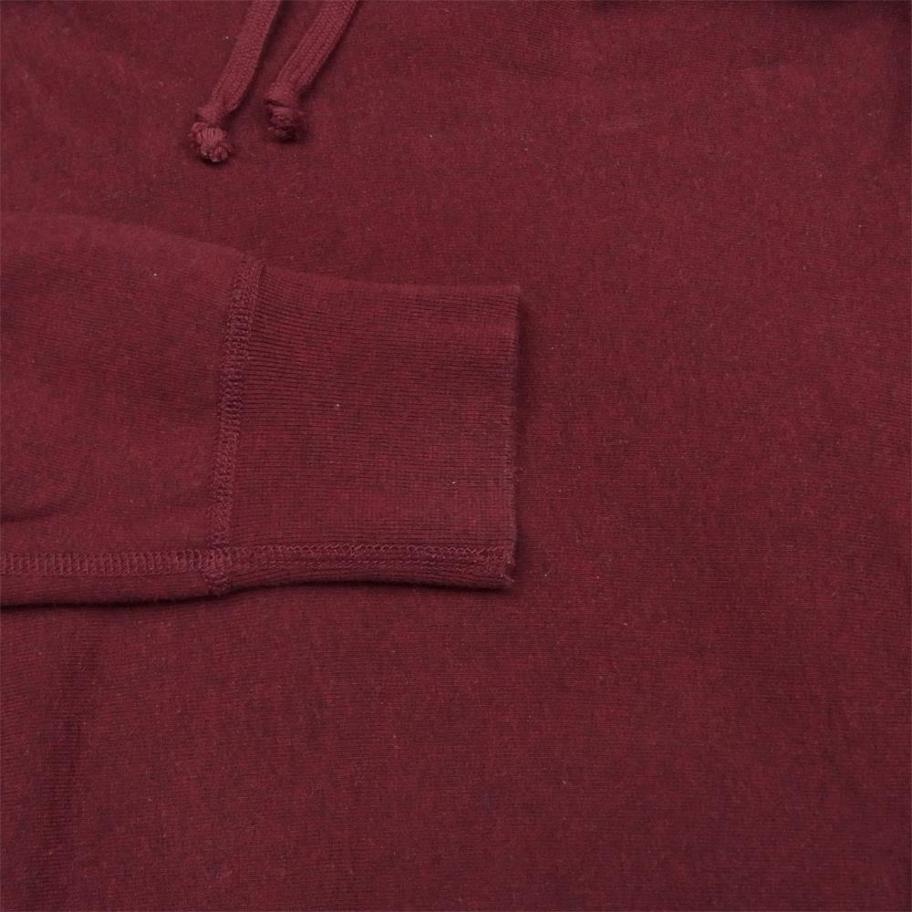 Supreme シュプリーム 13AW Heather Pullover ヘザー プルオーバー フーディ パーカー 筆記体 ロゴ ワインレッド系 S【中古】
