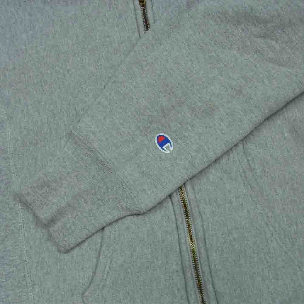 Champion チャンピオン USA製 単タグ 復刻 リバースウィーブ フルジップ スウェット パーカー グレー系 S【中古】