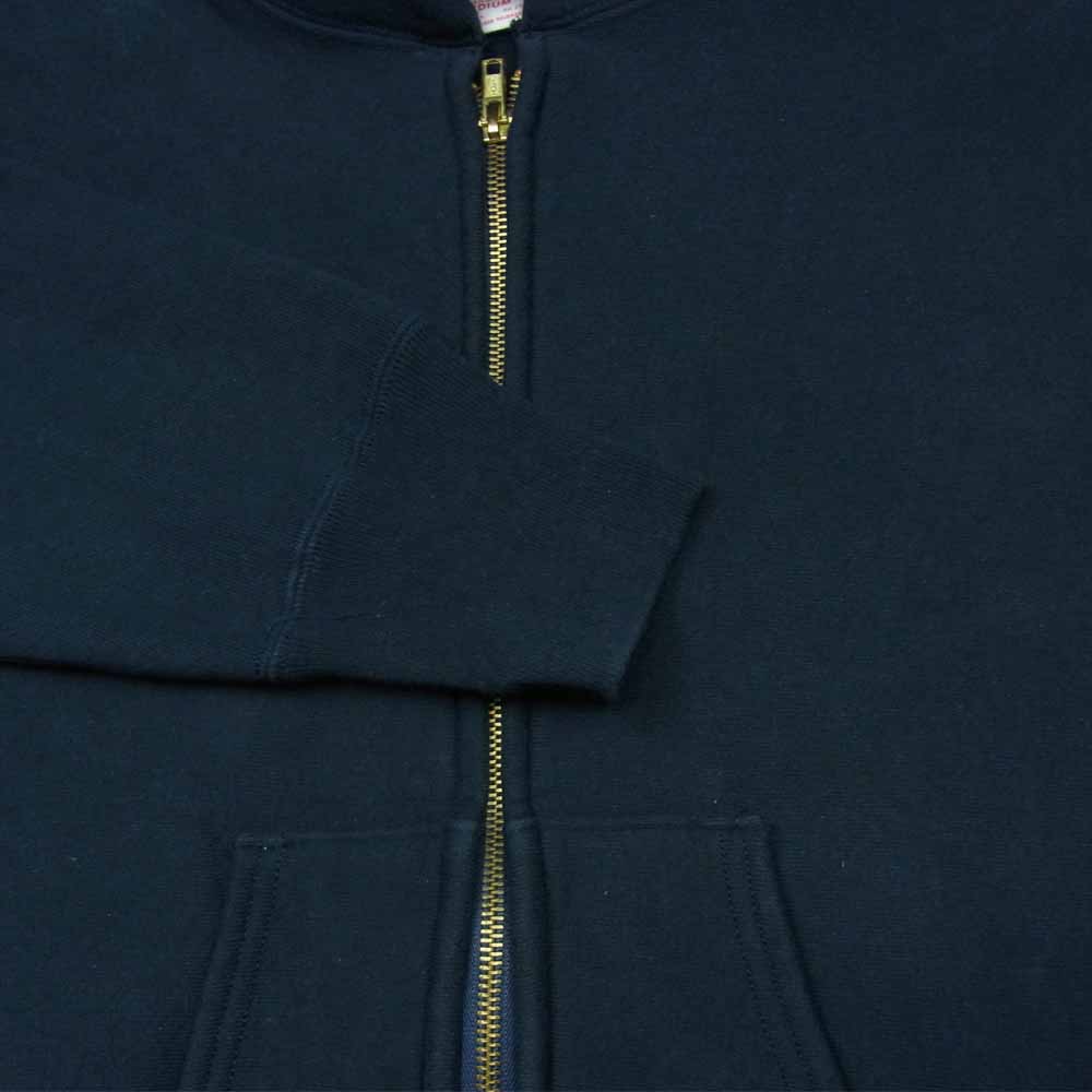 Champion チャンピオン USA製 単タグ 復刻 リバースウィーブ フルジップ スウェット パーカー ダークネイビー系 M【中古】