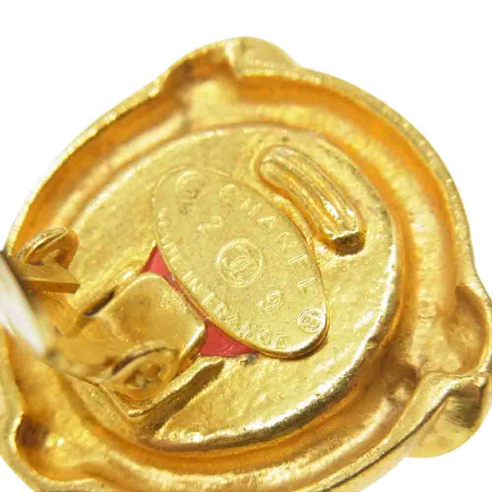 CHANEL シャネル 2 3 カラーストーン イヤリング レッド レッド系【中古】