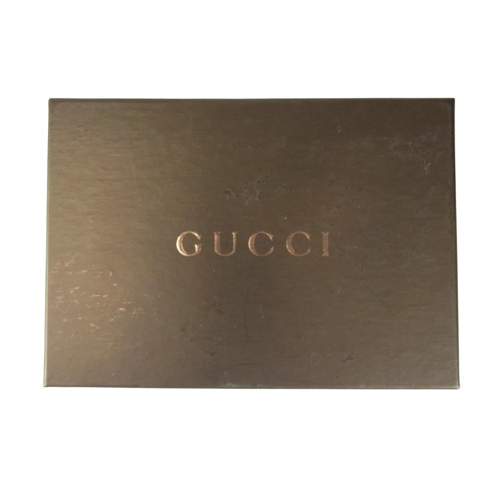 GUCCI グッチ 146570 1502 GG シマ レザー コインケース ブラウン系【中古】