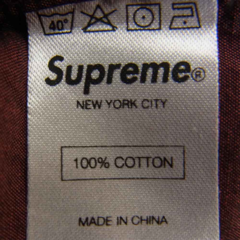 Supreme シュプリーム S/S Shirt 胸ポケット 半袖 シャツ レッド レッド系 ※光のあたり方によっては黒みがかった赤茶色のような色味です。 S【中古】