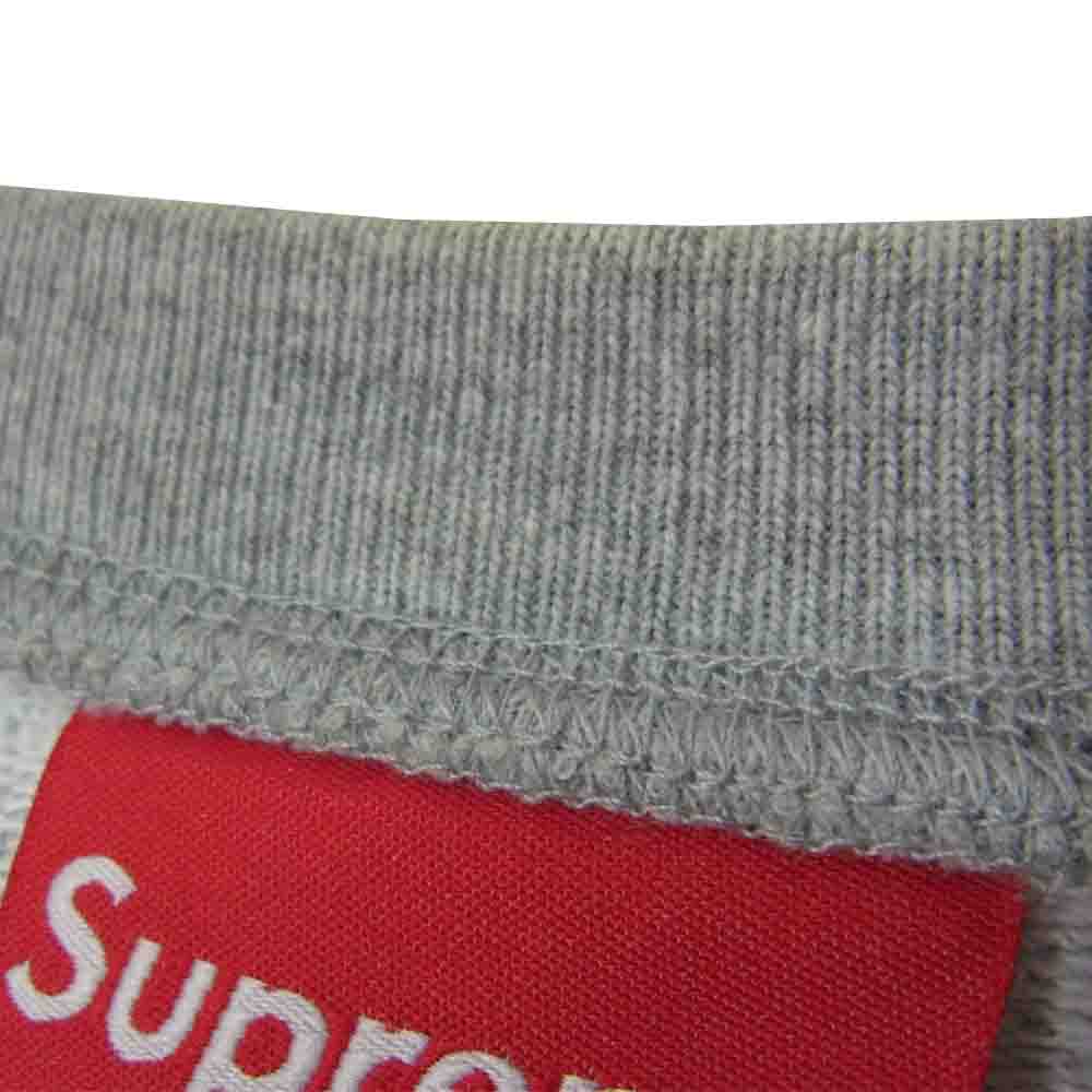 Supreme シュプリーム 15SS S/S Logo Crewneck ロゴ 半袖 クルーネック スウェット グレー系 S【中古】