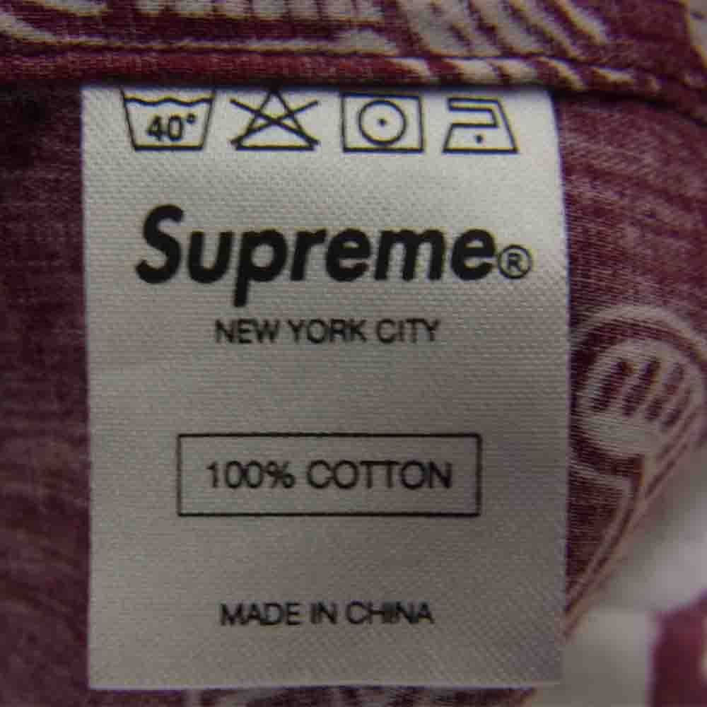 Supreme シュプリーム 13AW Kennedy Shirt ケネディ JFK 半袖 シャツ レッド系 M【中古】