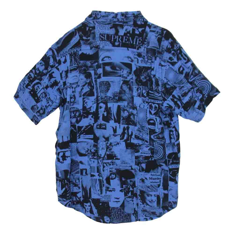 Supreme シュプリーム 18SS Vibrations Rayon Shirt レーヨン 半袖 シャツ パープル系 S【中古】