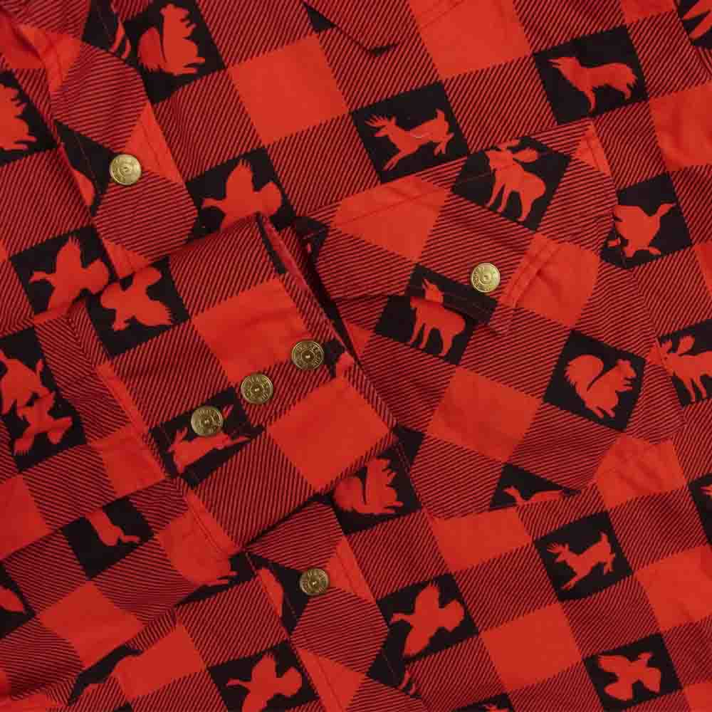 TENDERLOIN テンダーロイン T-WESTERN SHT ウエスタン チェック 長袖 シャツ 日本製 レッド系 ブラック系 S【中古】