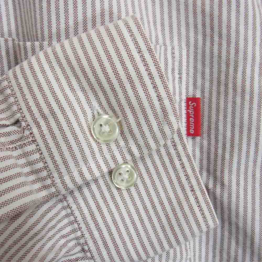 Supreme シュプリーム Stripe BD Shirt ストライプ ボタンダウン シャツ ホワイト ホワイト系 S【中古】