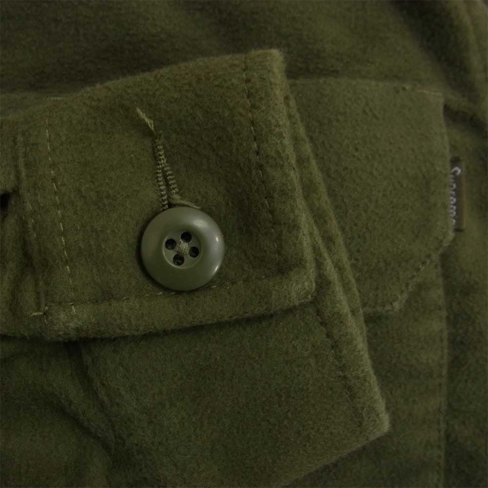 Supreme シュプリーム 15AW Moleskin Army Shirt モールスキン アーミー シャツ カーキ カーキ系 S【中古】