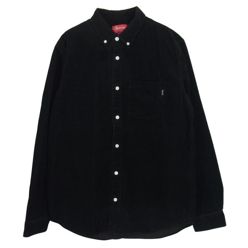 新品 supreme corduroy shirt シュプリーム black M
