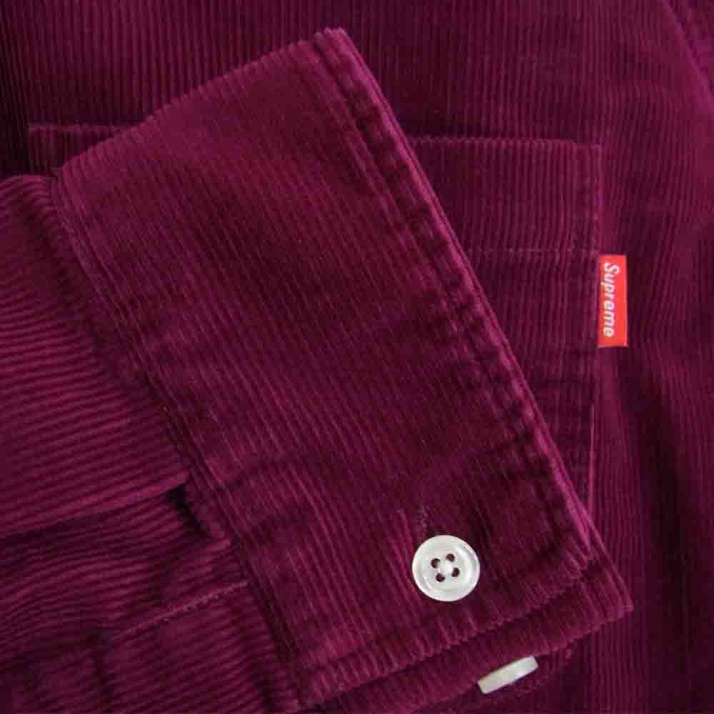 Supreme シュプリーム 16AW Corduroy Shirt コーデュロイ シャツ レッド ワインレッド系 M【中古】