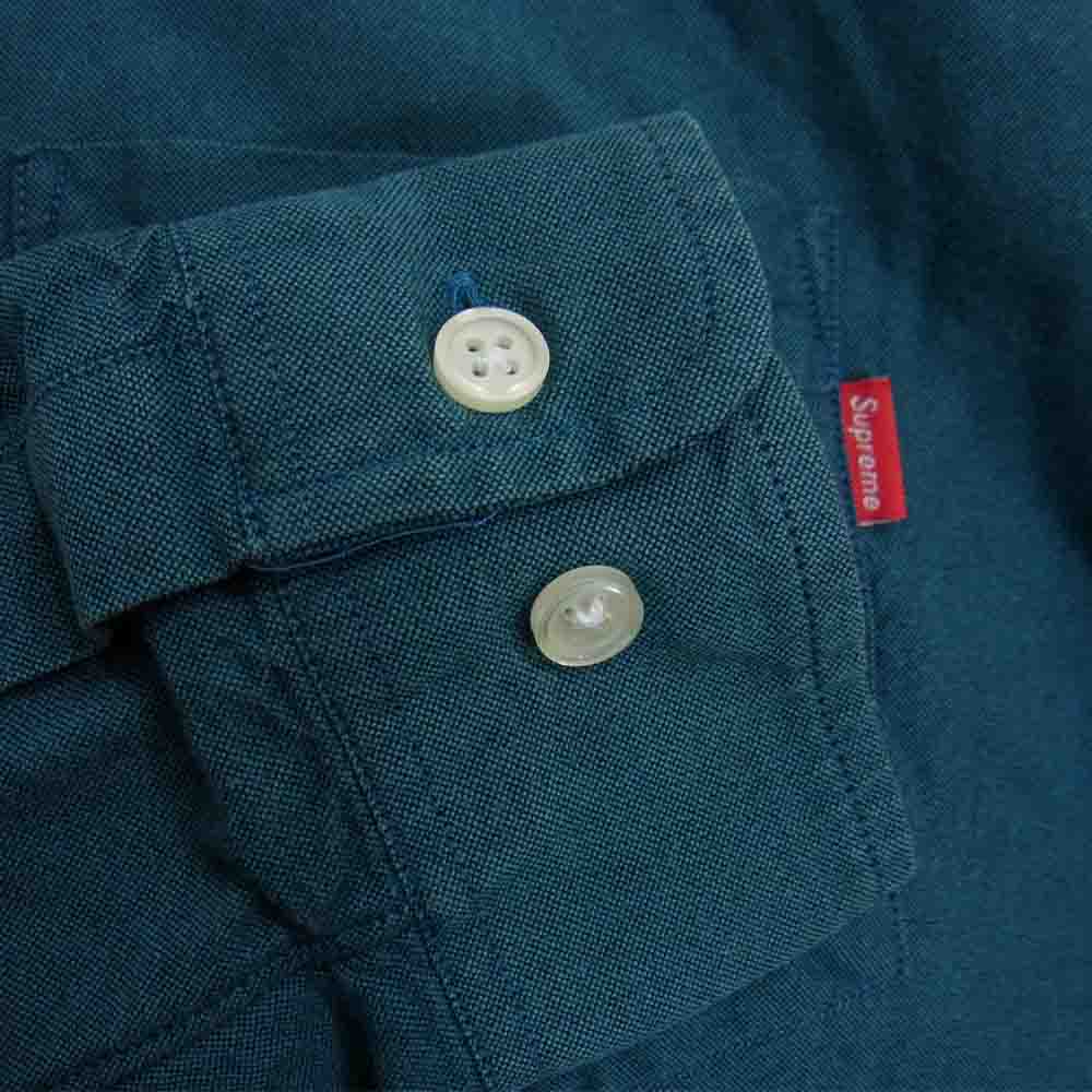 Supreme シュプリーム Button Down Shirt ボタン ダウン シャツ 緑 グリーン系 S【中古】